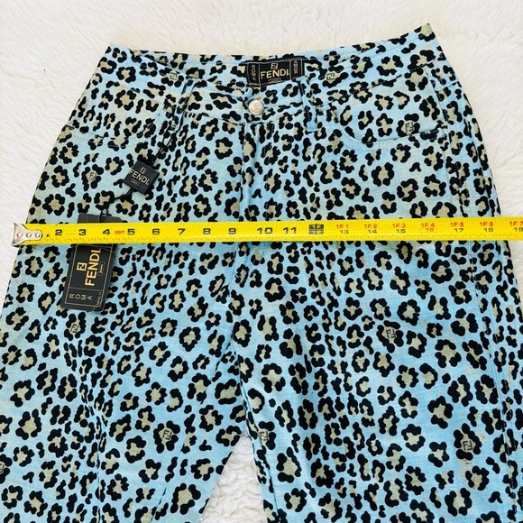 Fendi Tessuto Leopard Cheetah Print Pants size EU 45 US 31 - Picture 11 of 16